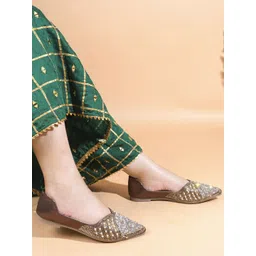 TRYME Women Ethnic Open Toe Flats-picture-26
