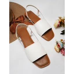 TRYME Women Open Toe Textured Flatform Sandals with Buckles-picture-25