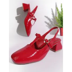 TRYME Women Square Toe Block Heel Sandals-picture-23