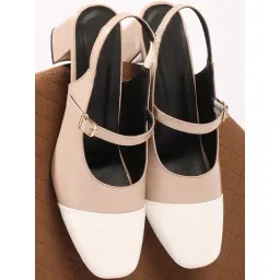 TRYME Women's Beige Sling Back Sandals-picture-46