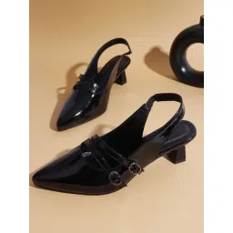 TRYME Women's Black Sling Back Sandals-picture-33