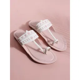 TRYME Women's Pink Toe Ring Sandals-picture-30