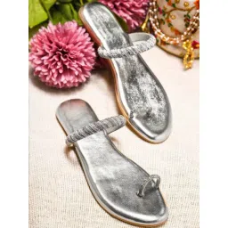 TRYME Women's Silver Toe Ring Sandals-picture-21