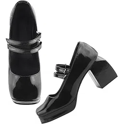 tryme Women's Stylish Gorgeous Block Heel Bellies Comfortable Heel Pumps Shoes For Office, Party and Formal Occasions-picture-43