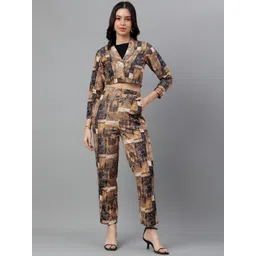 TRYMISFIT Abstract Printed Top With Trouser Co-Ords-picture-25