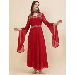 TS LIFESTYLE Embroidered Maxi Fit & Flared Ethnic Dress-picture-33