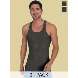 T.T. Pack Of 2 Pure Cotton Ribbed Undershirt Vests-picture-43