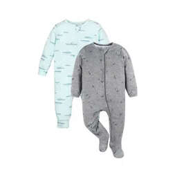 TuddyBuddy Unisex Kids Pack of 2 Printed Sleepsuit-picture-18