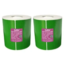 Tudko 75x125 mm 80 GSM 1 UP Self Adhesive Paper Label Green (Pack of 2 Pcs)-image-9
