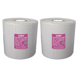 Tudko 75x125 mm 80 GSM 1 UP Self Adhesive Paper Label White (Pack of 2 Pcs)-image-2