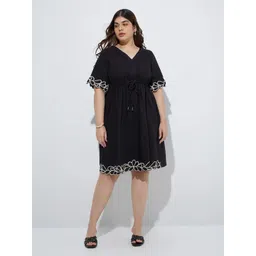 Tulip Eden Women Embroidered Flared Sleeve Fit & Flare Dress-picture-16