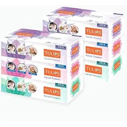 Tulips Facial/Car Tissue Paper, Super Soft & Pure, 100 Pulls x 2 Ply (Pack of 6)-picture-26