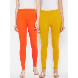 Tulsattva Women Pack Of 2 Solid Churidar-Length Leggings-picture-15
