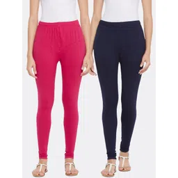 Tulsattva Women Pack Of 2 Solid Churidar-Length Leggings-picture-18