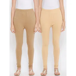 Tulsattva Women Pack Of 2 Solid Churidar-Length Leggings-picture-29