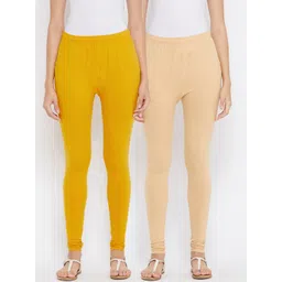 Tulsattva Women Pack Of 2 Solid Churidar-Length Leggings-picture-33