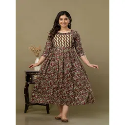 Tulsiram Floral Print Maternity Maxi Dress-picture-18