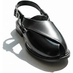 Tumke's Factory | Men’s Premium Synthetic Leather Peshawari Sandal | Soft Comfortable Sole | Casual Wear Sandals for Men | Stylish Trendy Black Sandal-picture-29