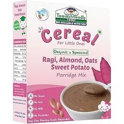 TUMMY FRIENDLY Foods ; Bio-Available Nutrition Usda Certified Organic Sprouted Ragi,Almonds,Oats,Sweet Potato Porridge Mix|Baby Food For 8 Month Baby|Trial Baby Packs Too|Shelf-Life 9 Month|200G-picture-11
