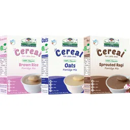tummyfriendly foods Certified USDA Organic Stage1 Sprouted Porridge Mixes Combo Pack| Sprouted Ragi, Sprouted Brown Rice and Oats | 200g Each, Cereal-picture-12