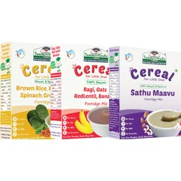 tummyfriendly foods Certified USDA Organic Stage3 Sprouted Porridge Mixes Combo Pack | Organic Baby Food for 8 Months Old | Sprouted Ragi, Brown Rice, Oats, Sathu Maavu, Pulses, Vegetables & Fruit | 200g Each, Cereal-picture-14