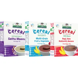 tummyfriendly foods USDA Certified Organic Multi-Grain, 100% Organic Sprouted Ragi, Oats, Red Lentil, Banana and 100% Organic Sathu Maavu Porridge Mixes ,Made of Sprouted Whole Grains, Pulses & Nuts , Rich in Protein & healthy-Fat For Baby Weight Gain , Rich in Calcium, Iron, Fibre & Micro-Nutrients ,200g Each, 3Packs Cereal-picture-15