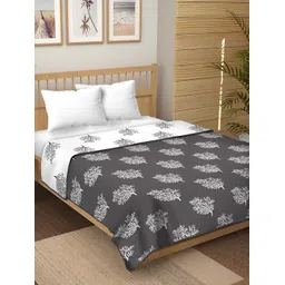 tundwal's Black & White Floral AC Room Cotton 210 GSM Single Bed Dohar-picture-24