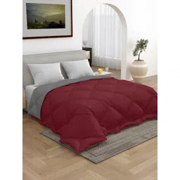 tundwal's Grey & Maroon Heavy Winter Double Bed Comforter-picture-15