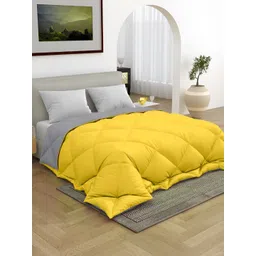 tundwal's Grey & Yellow Geometric Heavy Winter Double Bed Comforter-picture-26