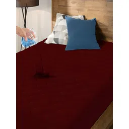 tundwal's Maroon Polycotton Water Resistant Mattress Protector-picture-37
