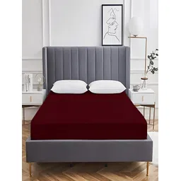 tundwal's Maroon Terry Breathable Mattress Protector-picture-30