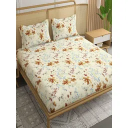 tundwal's Multicoloured Floral 210 TC King Bedsheet Set-picture-29