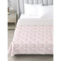 tundwal's Purple & White Floral Printed 210 GSM Pure Cotton AC Room Double Bed Dohar-picture-19