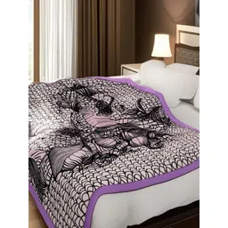 tundwal's Purple & White Mink Heavy Winter Double Bed Blanket-picture-27