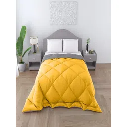 tundwal's Yellow & Grey Checked Heavy Winter Double Bed Comforter-picture-35