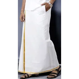TUNI MANI SPL Velcro Pocket Vesti Solid Men Dhoti-picture-10
