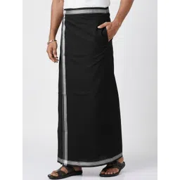 TUNI MANI Men Solid Cotton Dhoti with Pocket-picture-11