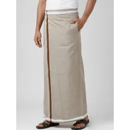TUNI MANI Men Solid Cotton Dhoti with Pocket-picture-38