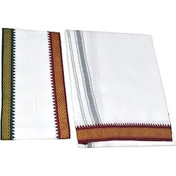 tuni mani Men's Pure cotton Single Dhoti Mayilkan Design/Length 1.92meter /-picture-32