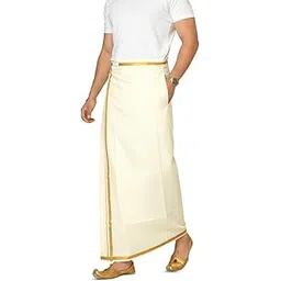 tuni mani Men's Readymade Cotton (8 Mulam) Double Layer Welcro Dhoti With side Pocket | Adjustable for all Size (28"-44" inches)-picture-20