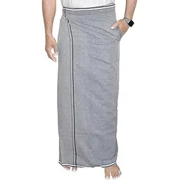 tuni mani (Mini Border Men's Cotton Welcro Pocket Dhoti, Vesti/adjustable for all size (Single Dhoti)-picture-17