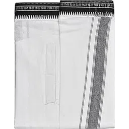 tuni mani (Rudratcha Border Men's Cotton Welcro Pocket Dhoti, Vesti/adjustable for all size (Single Dhoti)-picture-52