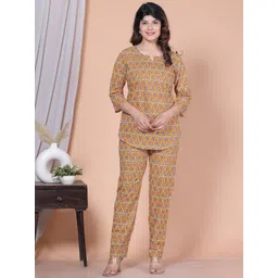 TUNIYA Printed Pure Cotton Tunic & Trousers Co-Ord Set-picture-13