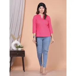 TUNIYA Women Mandarin Collar Cotton Top-picture-23