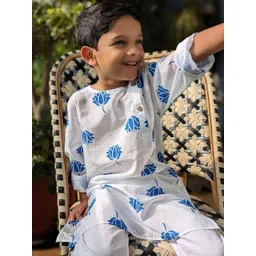 Tura Turi Boys Blue Kurta Sets-picture-16