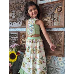 Tura Turi Girls Art Silk Lehenga Choli-picture-33