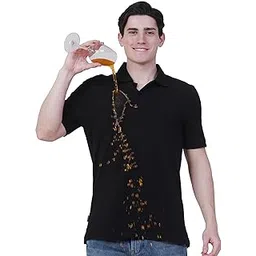 turms Anti Stain Casual Men's Polo T-Shirt Collared Neck Half Sleeves | Anti Odor Water Repellent | Stretchable Cotton Blend Solid | Available in Plus Sizes-picture-17