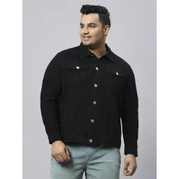 Turning Blue Black Cotton Regular Fit Denim Jacket-picture-31