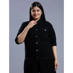 Turning Blue Black Cotton Regular Fit Jacket-picture-28