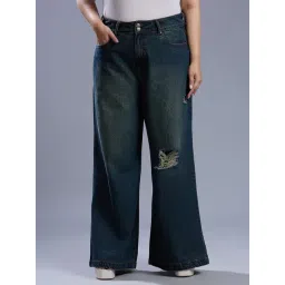 Turning Blue Cotton Loose Fit Jeans-picture-28